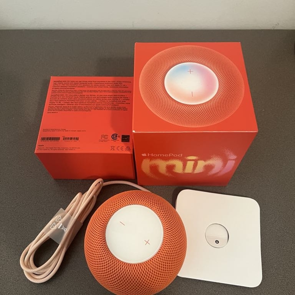 Apple HomePod Mini in Bright Orange